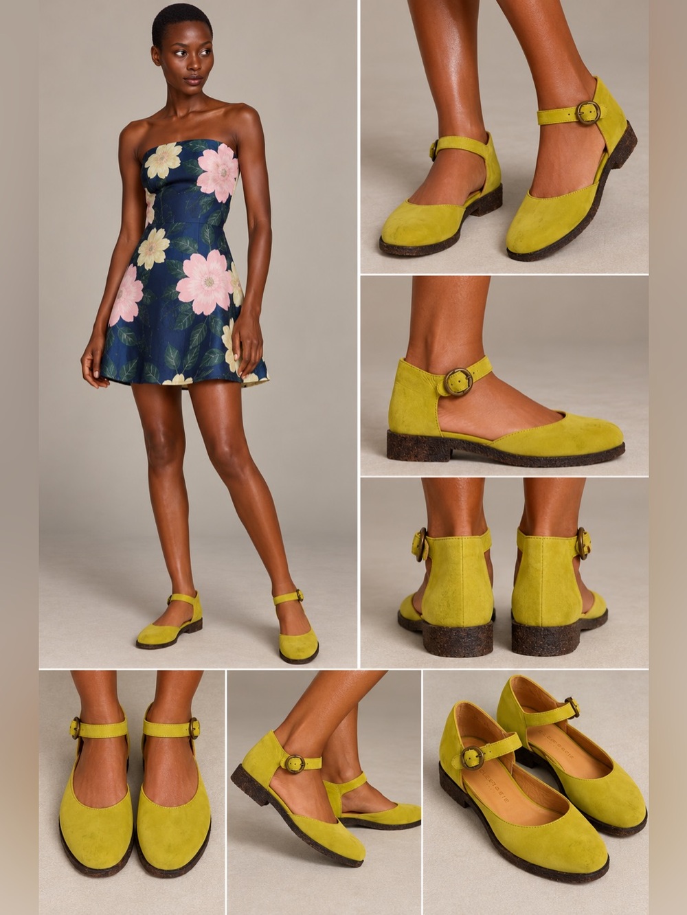 Robert Clergerie Chartreuse Suede Mary Jane Shoes Size 5
